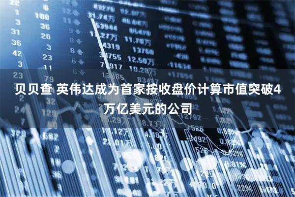 贝贝查 英伟达成为首家按收盘价计算市值突破4万亿美元的公司